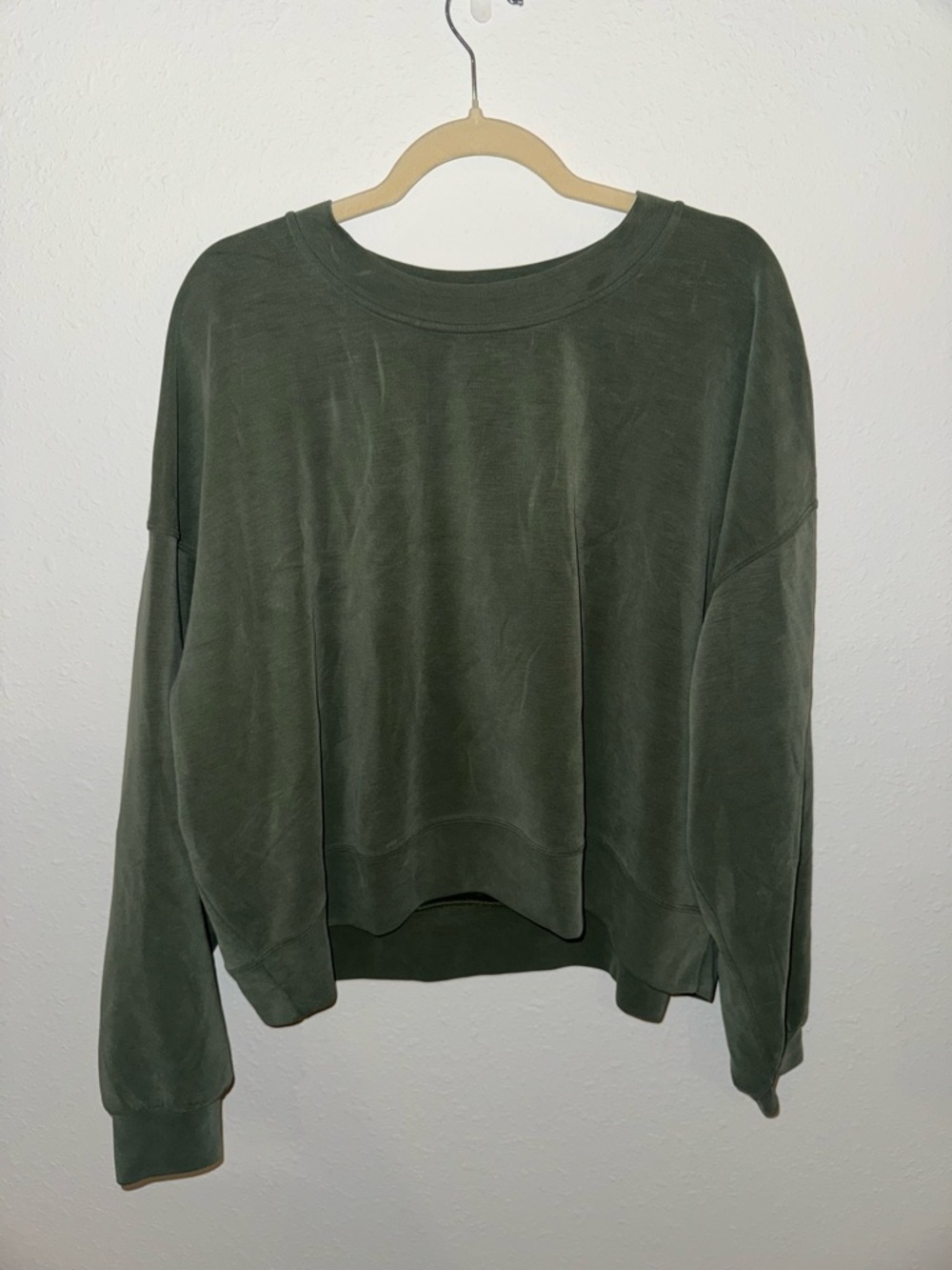 lululemon athletica Olive Green Relaxed Crewneck Sweatshirt